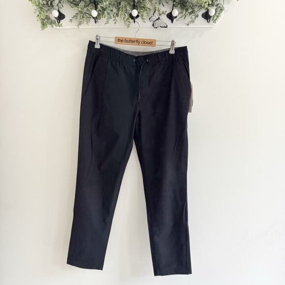 Men’s Vuori Meta Elastic Waist Pants New Large LS Black Athletic - Picture 1 of 3